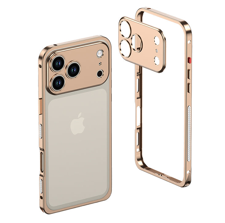 Gouden iPhone 14 metalen case – stijlvolle bescherming & premium look