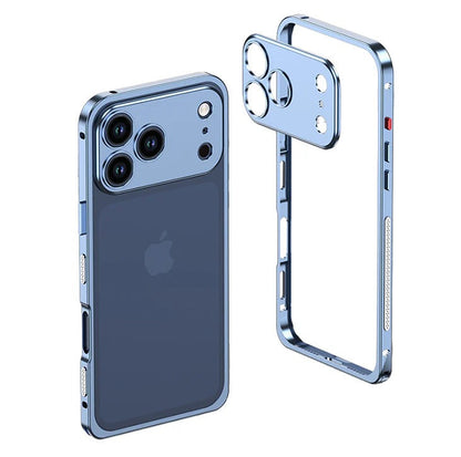 Titanium iPhone 15 Pro case – luchtvaart-aluminium & MagSafe-ready