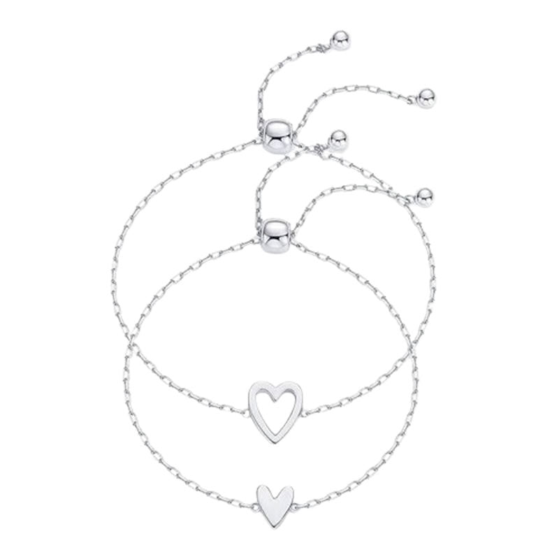 Vriendschapsarmband voor twee personen – samen verbonden armband met hartje