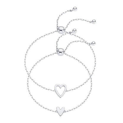 Vriendschapsarmband voor twee personen – samen verbonden armband met hartje